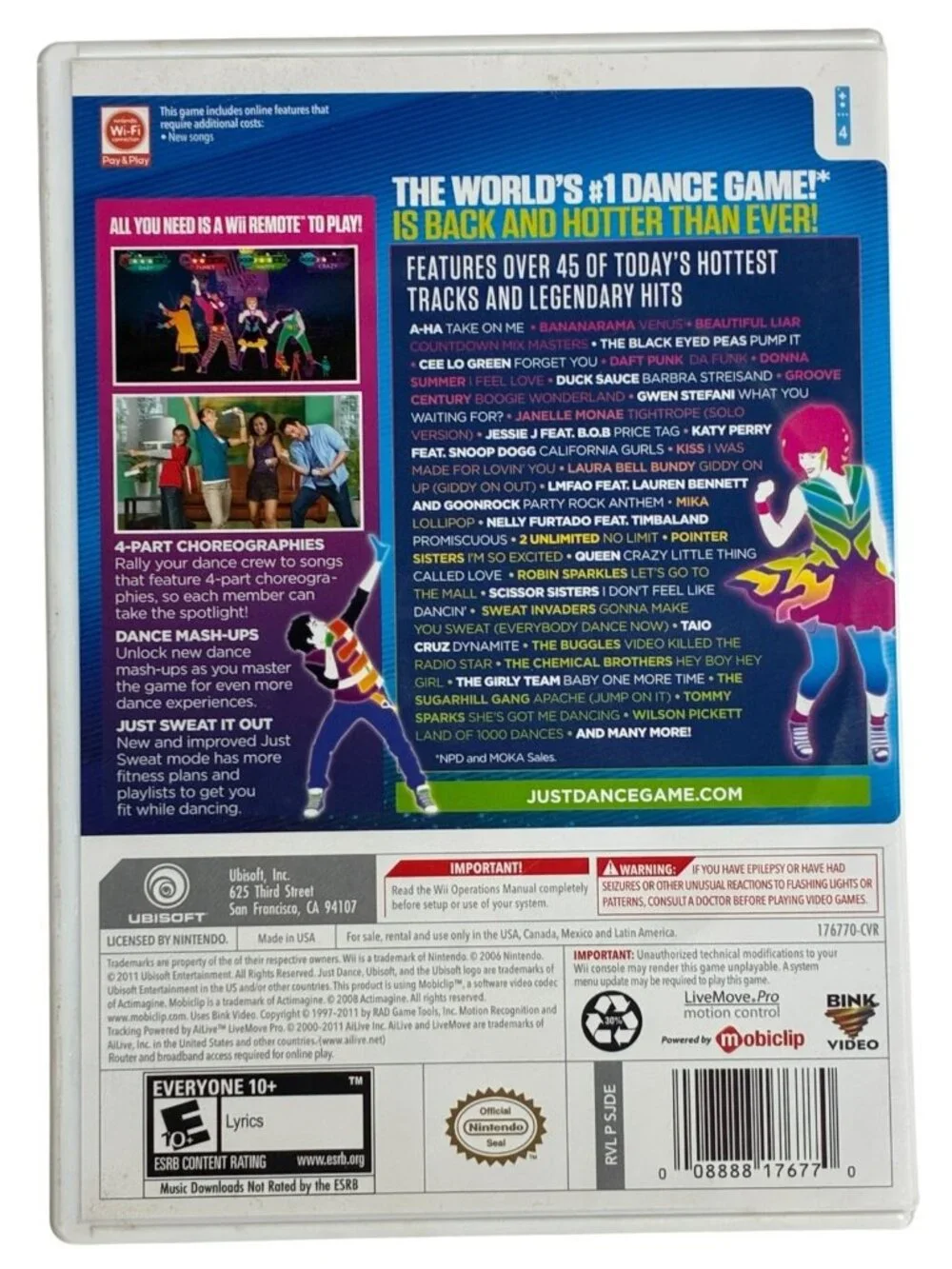 Wii Just Dance 3 Just Dance 4 Just Dance 2017 Nintendo Case Manual Disc Tested